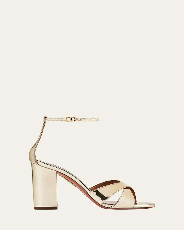 Divine Metallic Crisscross Sandals